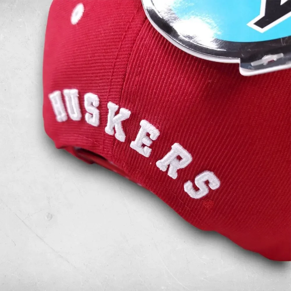 NWT Nebraska Huskers Red Snapback Cap 3D Embroidered Zephyr Sportswear College